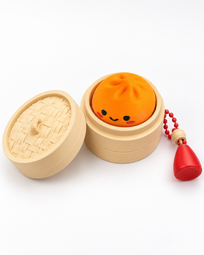 Кликър „Mini Dumpling със сос“ 🥟🧡 ( Orange )