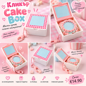 Кликър Cake Box – мини торта в кутийка