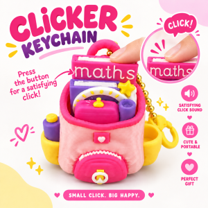 Clicker Розов Цвят Раничка