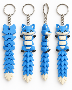 Ключодържател „Flexi Fox Blue“ 🦊💙