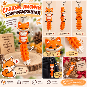 Представяне на подвижната лисичка Flexi Fox Orange